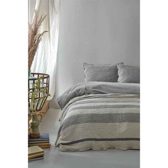 4-Layer Muslin Quilt - 100% Cotton Double Bed Cover - Picture 1 of 2